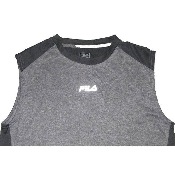 Fila Gray Athletic Workout Tank Top Sleeveless Shirt Men's Size S - Picture 3 of 3